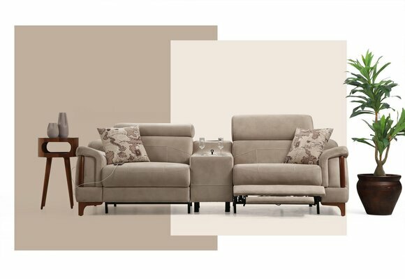 Modern Sofa Couch Designer Neu Möbel Luxus Wohnzimmer Polster Textil von JV Moebel
