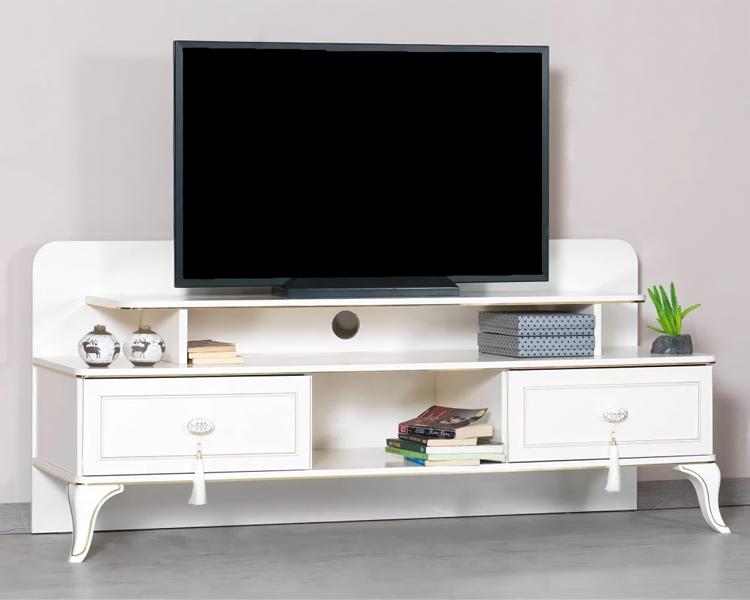 Modern TV Ständer Wohnzimmer Weiß Holzmöbel TV Möbel Einrichtung von JV Möbel