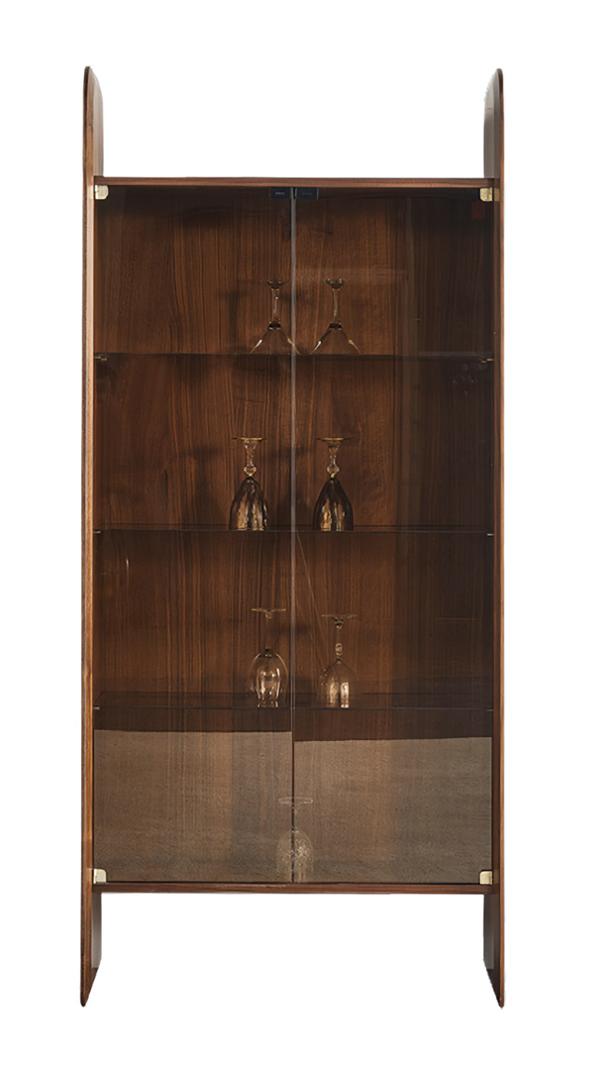 Modern Vitrine Wohnzimmer Braun Glasvitrine Hochwertig Vitrinenschrank von JV Möbel