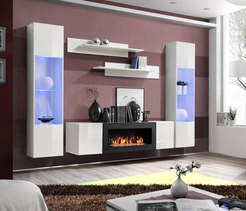 Modern Wohnzimmermöbel Designer Wohnwand Wandregale Sideboard Einrichtung von JV Möbel