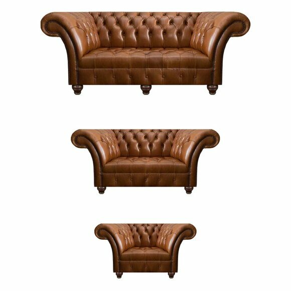 Moderne Chesterfield Ledersofas Designer Lehnsessel Zweisitzer 3tlg Set Moderne Chesterfield Ledersofas Designer Lehnsessel Zweisitzer 3tlg Set von JV Moebel