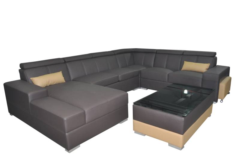 Moderne Couchgarnitur Sofa Ecke Sitzecke Leder Couch Polster Wohnlandschaft USB Moderne Couchgarnitur Sofa Ecke Sitzecke Leder Couch Polster Wohnlandschaft USB von JV Möbel
