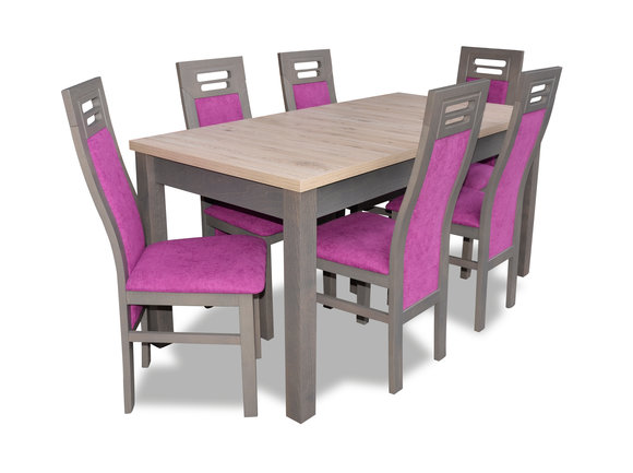 Moderne Esszimmer Holz Tisch Stuhl Garnitur Komplett Set 7 teiliges Set Stühle Moderne Esszimmer Holz Tisch Stuhl Garnitur Komplett Set 7 teiliges Set Stühle von JV Moebel