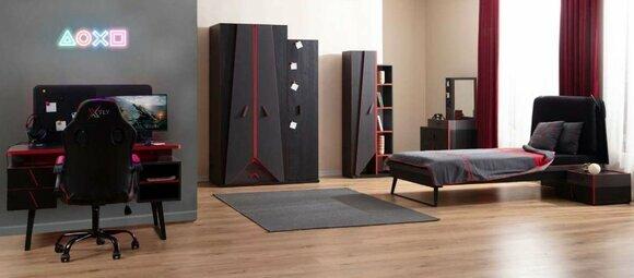 Moderne Kinderzimmer Garnitur Bett Bücherschrank Kommode Tisch 6tlg Set von JV Moebel