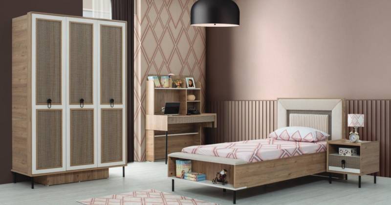 Moderne Komplette Kindermöbel Kinderbett Braun Holz Set 4tlg Bett Neu Moderne Komplette Kindermöbel Kinderbett Braun Holz Set 4tlg Bett Neu von JV Möbel