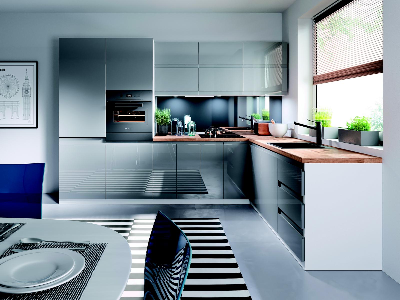 Moderne Küche L Zeile Küchen Schrank Design Möbel Maßfertigung Küchenzeile Grau Moderne Küche L Zeile Küchen Schrank Design Möbel Maßfertigung Küchenzeile Grau von JV Möbel