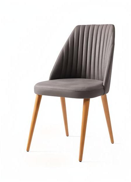Moderne Polsterstuhl Design Braun Lehnstuhl Stuhl Armlehne Esszimmer Luxus von JV Möbel