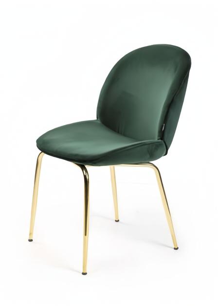 Moderne Polsterstuhl Design Lehnstuhl Stuhl Grün Edelstahl Esszimmer Luxus Möbel von JV Möbel