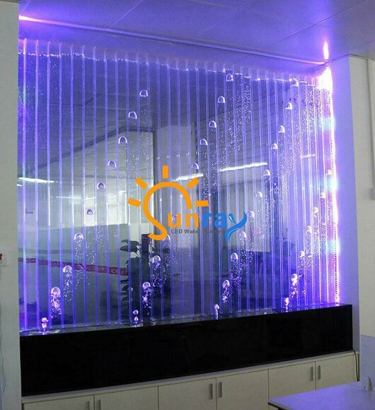 Moderne Trennwand Wasser Wände LED Wasserwand Beleuchtete Wand von JV Möbel