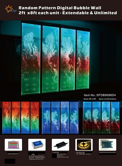 Moderne Trennwand Wasserwand Wände Wasserfall Water Wall Led von JV Möbel