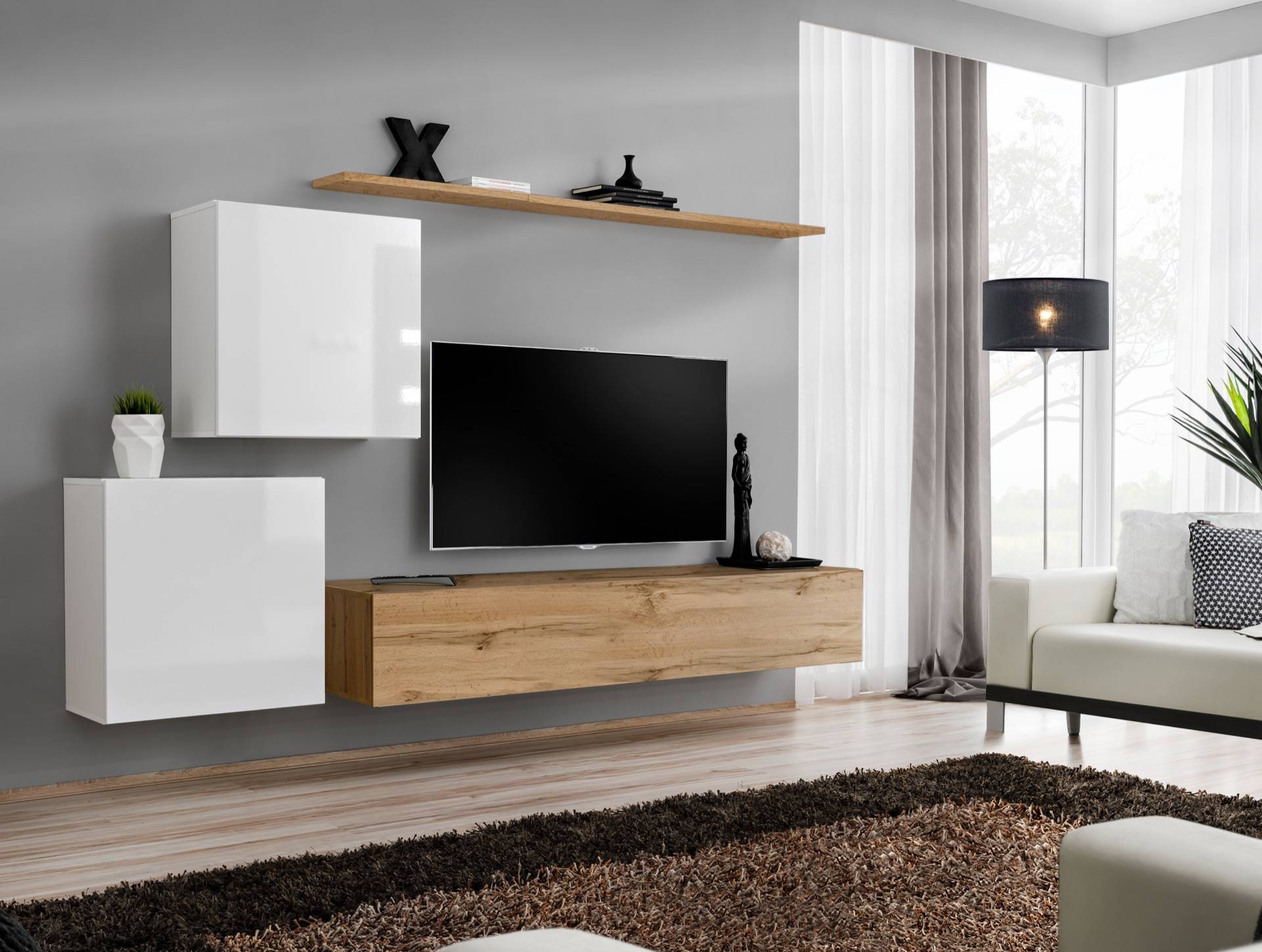 Moderne Wohnwand Wohnzimmer Designer Sideboard TV Ständer 4tlg. Neu Moderne Wohnwand Wohnzimmer Designer Sideboard TV Ständer 4tlg. Neu von JV Möbel
