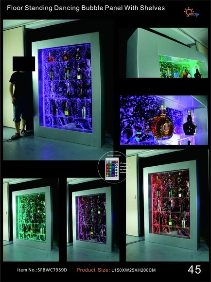 Moderne trennwand regal Wasserwand Säule Wassersäulen Led Regale von JV Möbel