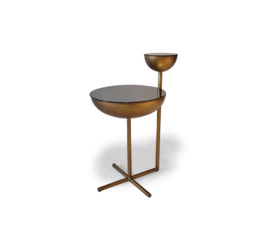 Moderner Beistelltisch Mit Glasplatte Designer Runder Couchtisch Stil von JV Möbel