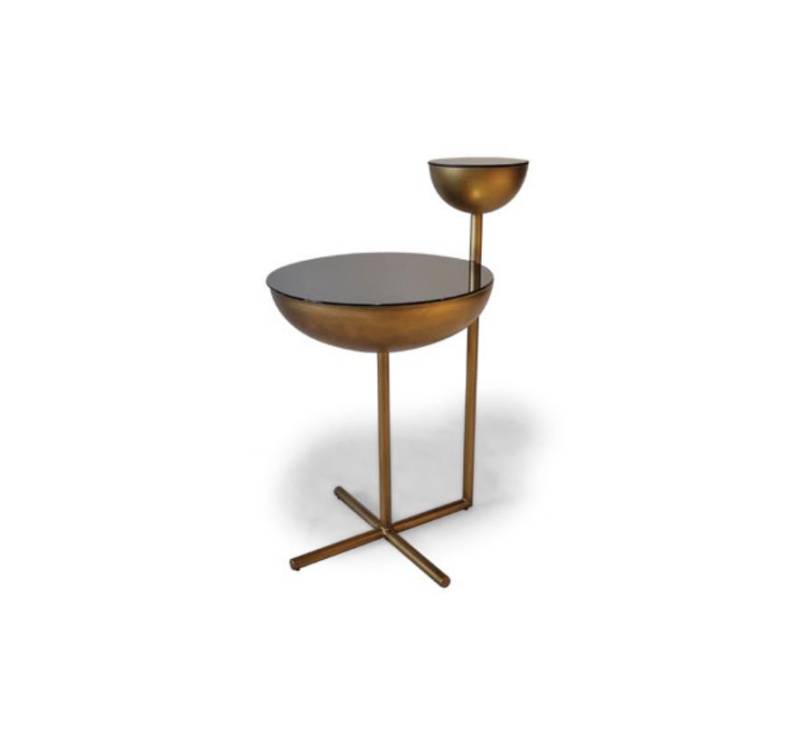 Moderner Beistelltisch Mit Glasplatte Designer Runder Couchtisch Stil von JV Möbel