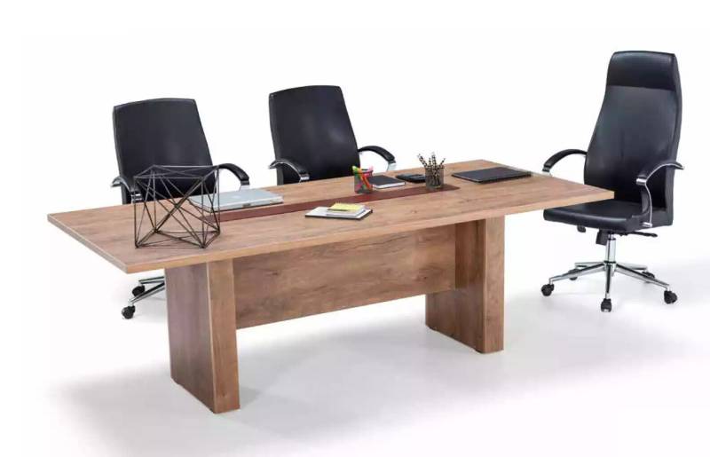 Moderner Brauner Konferenztisch Luxus Besprechungstisch Büro Möbel Neu von JV Möbel