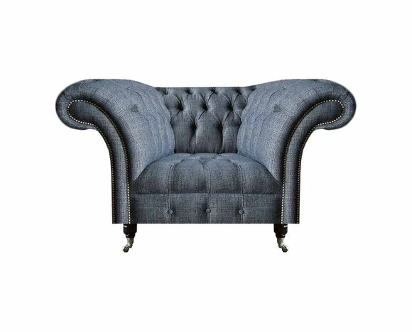 Moderner Chesterfield Einsitzer Grauer Wohnzimmer Textilsessel 1-Sitzer Moderner Chesterfield Einsitzer Grauer Wohnzimmer Textilsessel 1-Sitzer von JV Moebel
