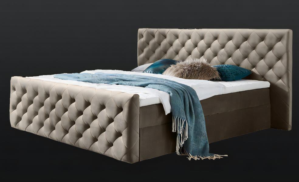 Moderner Doppelbett Bett Schlafzimmer 180сm Matratze Hochwertig Chesterfield von JV Möbel
