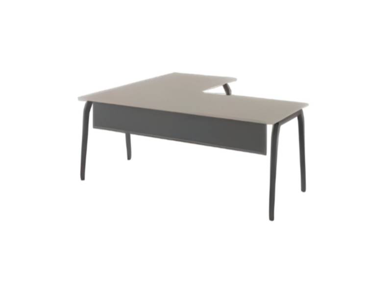 Moderner Eckschreibtisch grau Luxus Holzbüromöbel Bürotisch Schreibtisch von JV Möbel