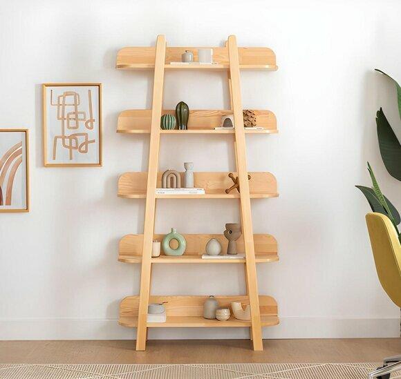 Modernes Beiges Bücherregal Wohnzimmer Ablageregale Designer Holz Möbel von JV Moebel