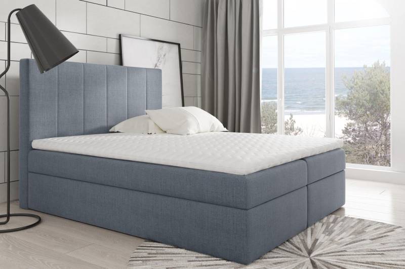 Modernes Bett Schlafzimmer Betten Stoff Boxspringbett Textil Design Doppel Hotel von JV Möbel
