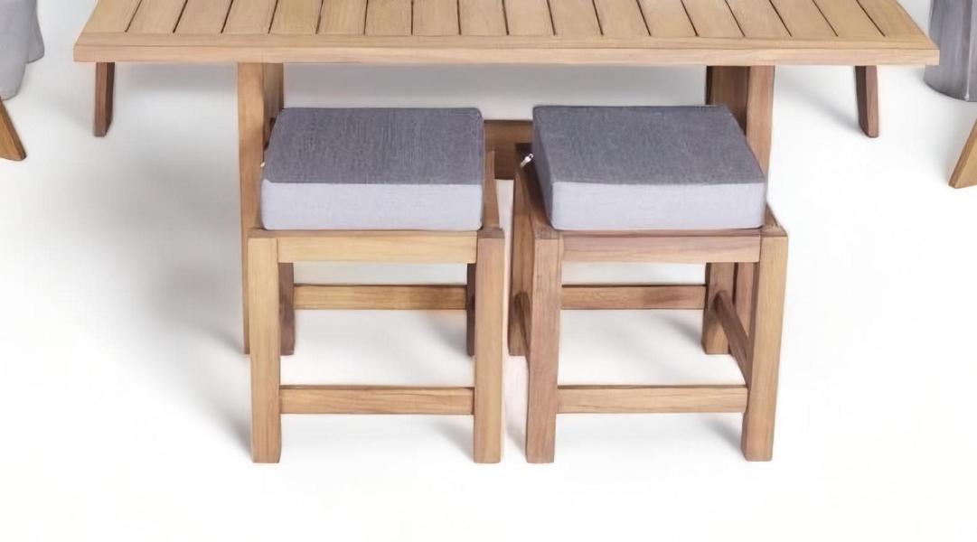 Modernes Set 2x Hocker Gartenhocker Polsterhocker Holzhocker Designhocker Modernes Set 2x Hocker Gartenhocker Polsterhocker Holzhocker Designhocker von JV Möbel