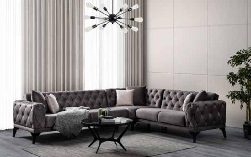 Modernes Sofa Ecksofa Textil Wohnzimmermöbel Sofa L Form Grau Luxus Neu Modernes Sofa Ecksofa Textil Wohnzimmermöbel Sofa L Form Grau Luxus Neu von JV Möbel