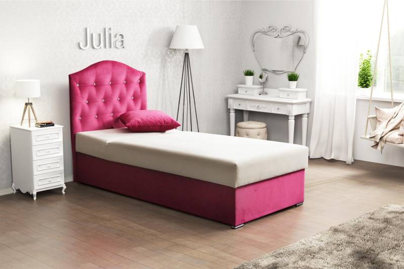 Möbel 120x190 Polster Textil Betten Luxus Design Rahmen Chesterfield Einzelbett von JV Möbel