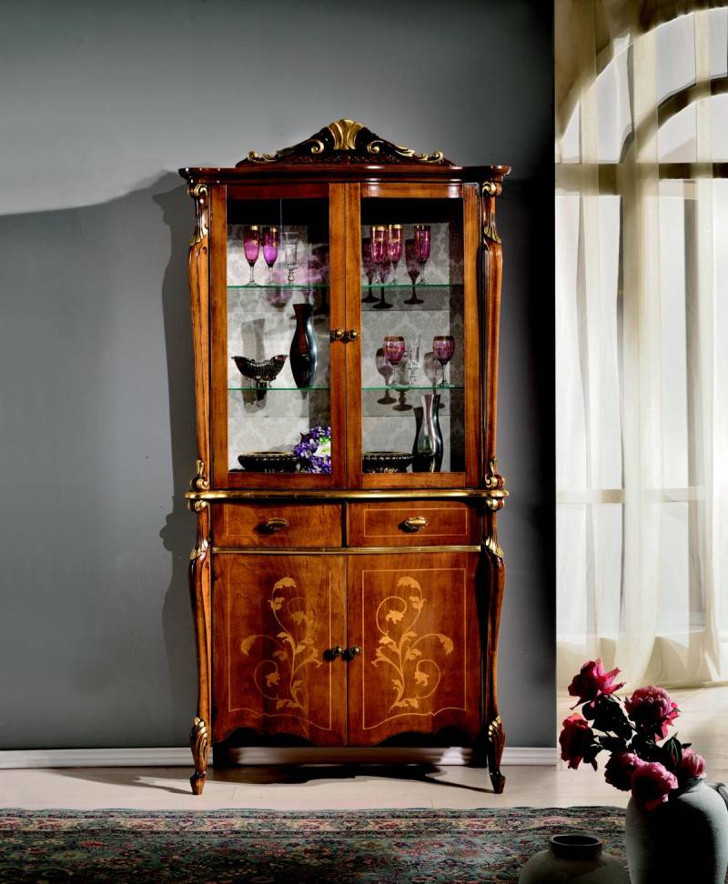 Möbel Klassischer Stil Vitrine Wohnzimmer Schränke Luxus Design Italienische Möbel Neu von JV Möbel