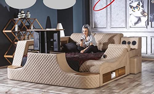 Multifunktion Bett Schlafzimmer Möbel Betten Luxus Bett tv Lift Doppelbett Neu von JV Möbel