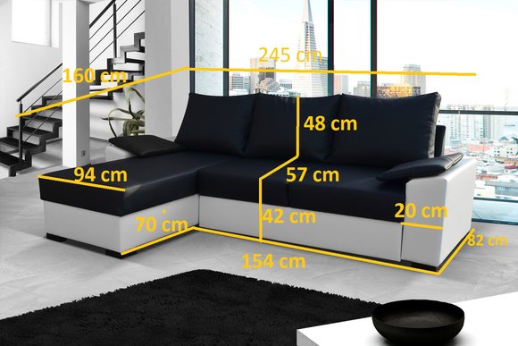 Multifunktion Bettfunktion Bettkasten Schlafsofa Ecksofa Couch Sofas Sofa von JV Möbel