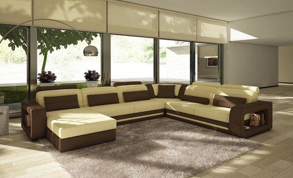 Multifunktions Couch Sofa Polster XXL Big Neu Sofa Eck Couchen Leder von JV Möbel