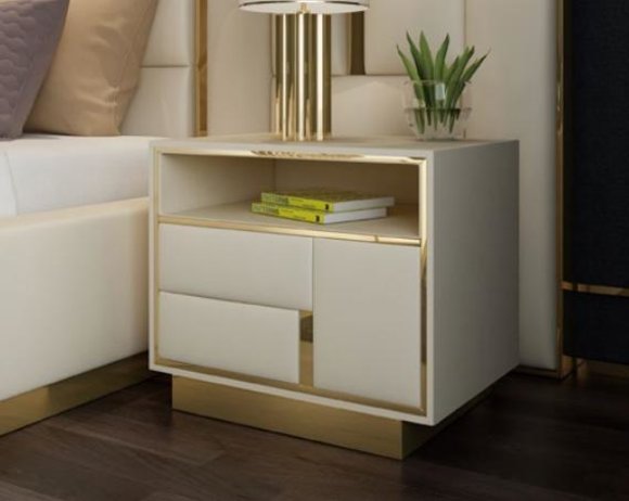 Nacht Tisch Konsole Beistell Schlaf Designer Zimmer Metall Tische Konsolen von JV Möbel