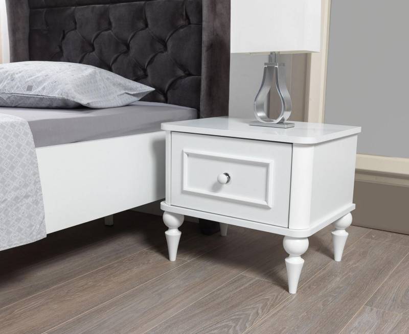 Nachttisch Kinder Beistell Jugendzimmer Holz Design Modern Möbel Weiß von JV Möbel