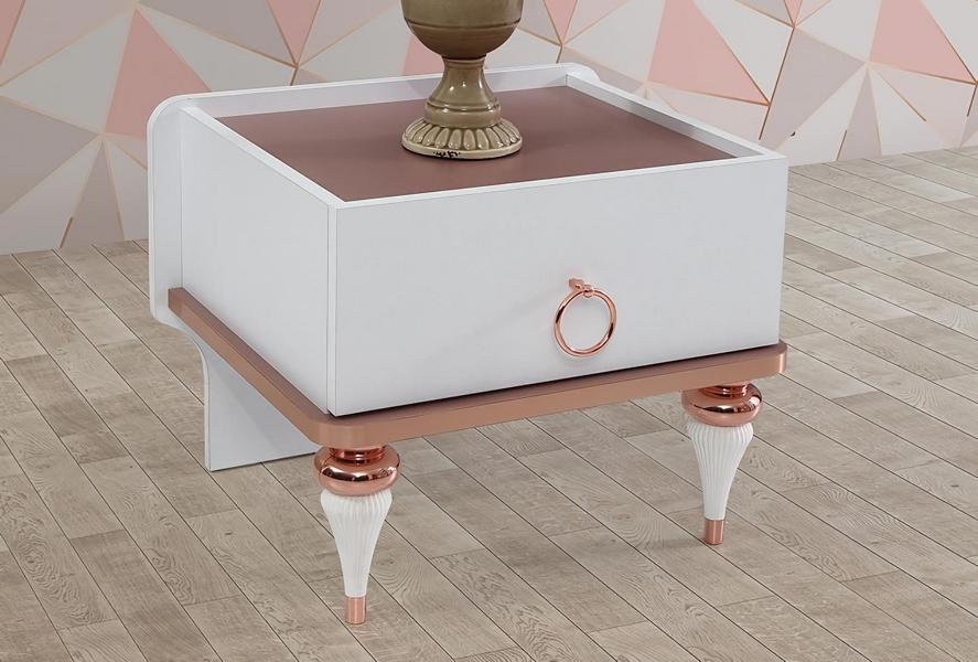 Nachttisch Modernes Design Eine Schublade Elegante Akzente Weiß Kinderzimmer Nachttisch Modernes Design Eine Schublade Elegante Akzente Weiß Kinderzimmer von JV Möbel