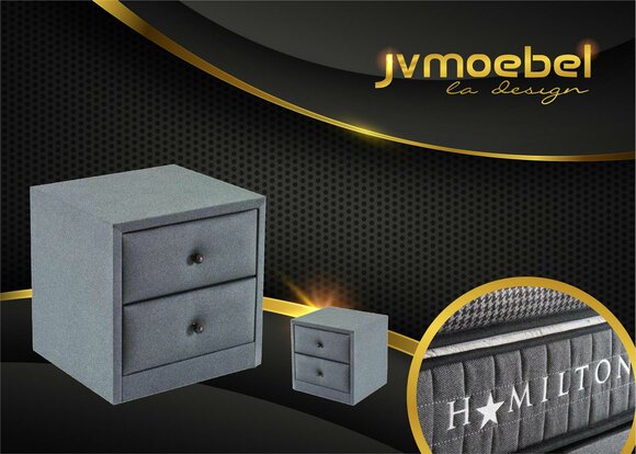 Nachttisch Textil Polster Möbel Nachttische Konsolen Schlafzimmer Design Stoff Nachttisch Textil Polster Möbel Nachttische Konsolen Schlafzimmer Design Stoff von JV Möbel