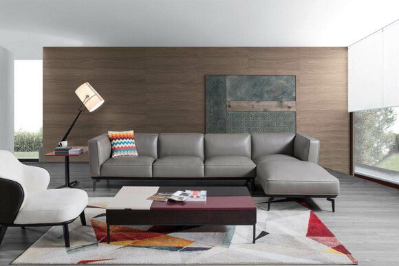 Neu Leder Couch Wohnlandschaft Eck Garnitur Design Modern Sofa L-Form von JV Möbel