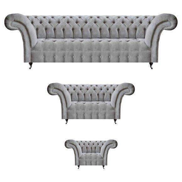 Neu Sofagarnitur Sofas Couch Polstermöbel Designer Chesterfield Wohnzimmer von JV Moebel