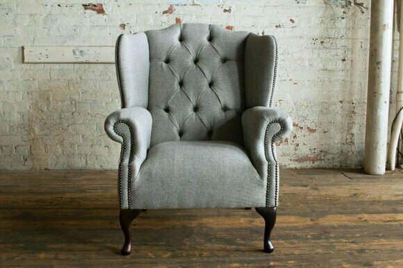 Ohrensessel Chesterfield 1 Sitzer Sessel Textil Leder Polster Fernseh Sofa Ohrensessel Chesterfield 1 Sitzer Sessel Textil Leder Polster Fernseh Sofa von JV Möbel