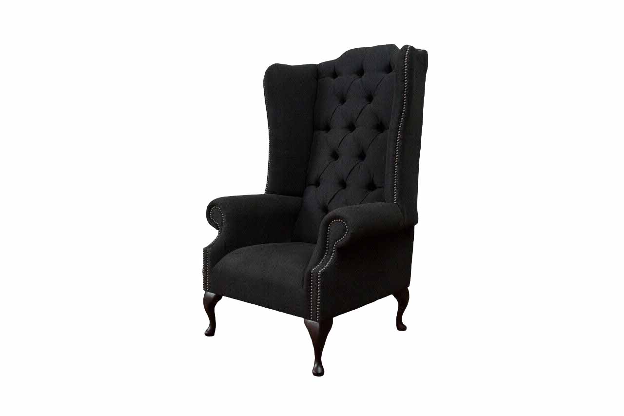 Ohrensessel Sessel Sitzer Schwarz Design Polster Chesterfield Textil Ohrensessel Sessel Sitzer Schwarz Design Polster Chesterfield Textil von JV Möbel