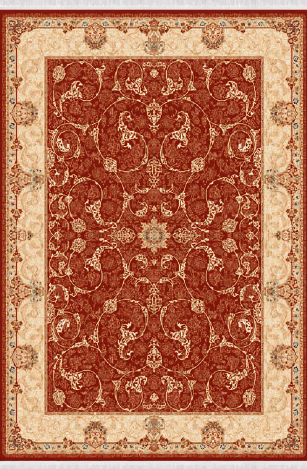 Orientalisch Teppich Klassisch Kunstteppich Kurzflor Bordüre Rot Beige von JV Möbel