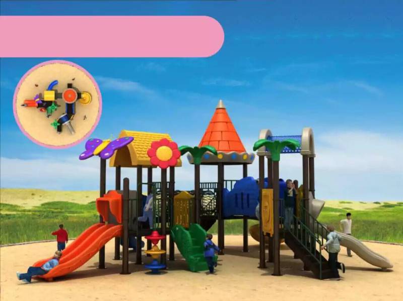Outdoor Spielturm mit Rutsche Dschungel Stil Unterhaltung Kinder Spielplätze von JV Möbel