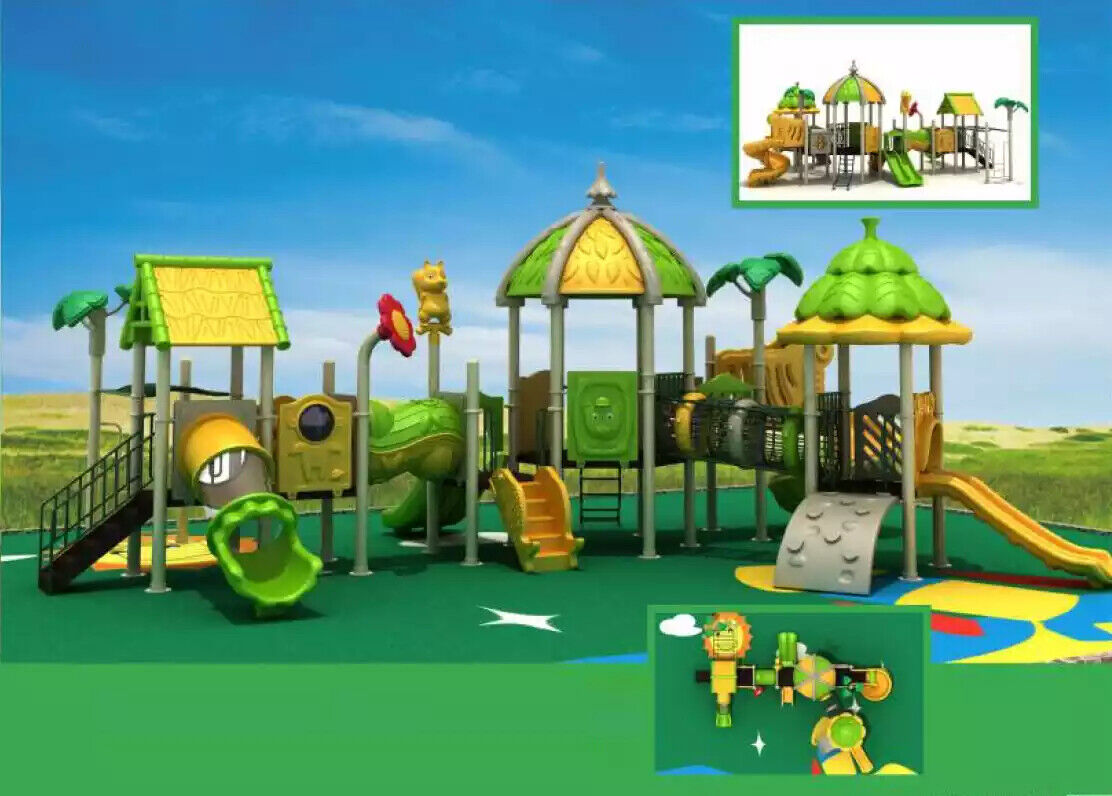 Outdoor Spielturm mit Rutsche Dschungel Typ Spielplatz Spielhaus Turm von JV Möbel