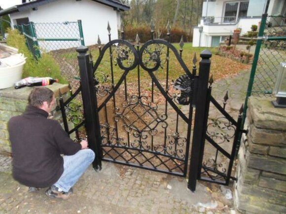 Pforten Garten Haus Klassischer Zaun Tür Pforte 273 Eisen Garten Tore nach Maß von JV Möbel