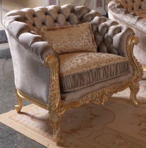 Polster Sitz Couchen Sessel Couch Chesterfield Design Textil 1 Sitz Einsitzer Polster Sitz Couchen Sessel Couch Chesterfield Design Textil 1 Sitz Einsitzer von JV Möbel