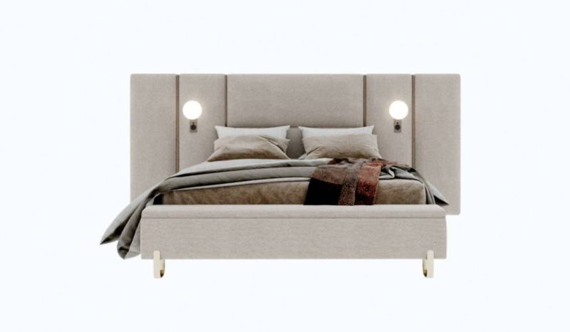 Polsterbett 180 x 200 cm Doppelbett Bettgestell mit Stauraum Sitzbank von JV Möbel