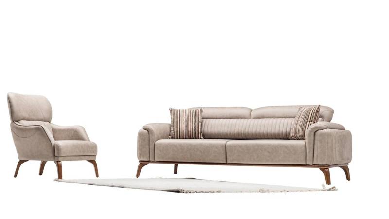 Polstergarnitur Wohnlandschaft Sofa Set Lounge Sitzgruppe Couch Sitzgruppe 3+1 von JV Möbel