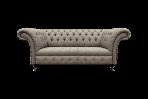 Polstermöbel Wohnzimmer Dreisitzer Sofa Couch Textil Einrichtung Chesterfield von JV Moebel