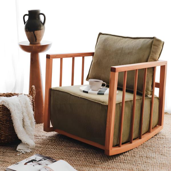 Polstersessel Sessel Wohnzimmer Stoff Grün Einsitzer Sitzer Design von JV Möbel