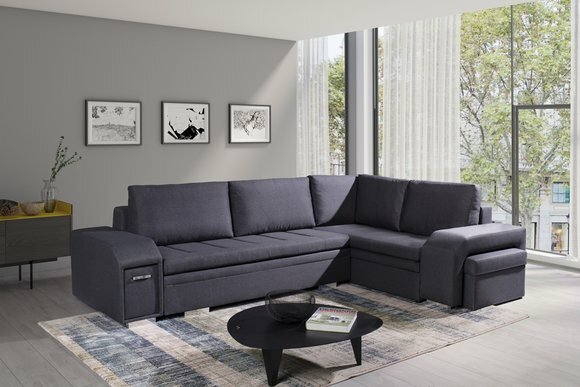 Polstersofa Loungesofa Couch Sitzgruppe Wohnzimmer mit Kissen Sofa von JV Möbel