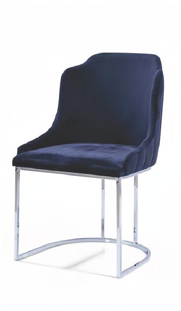 Polsterstuhl Moderne Design Textil Stuhl Blau Esszimmer Luxus Möbel von JV Möbel